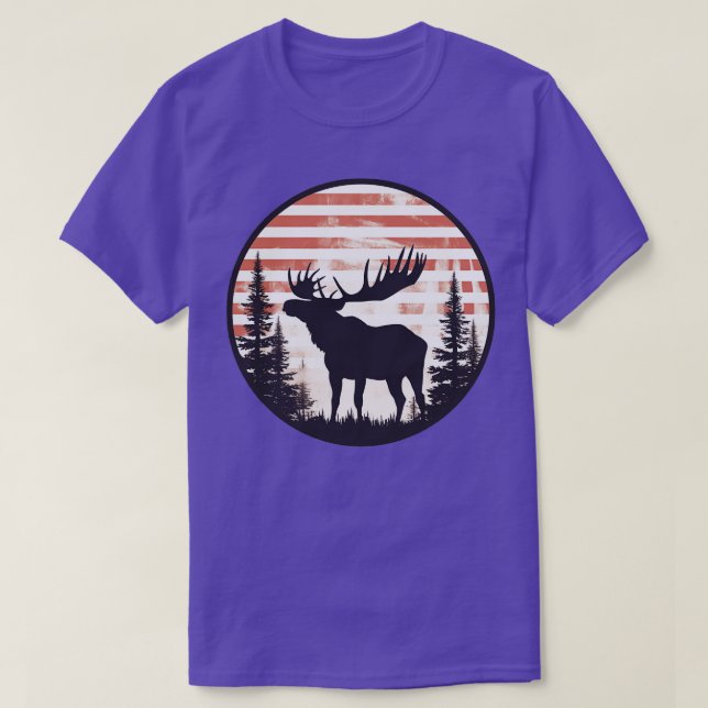 American Flag Moose 3 T-Shirt (Design vorne)