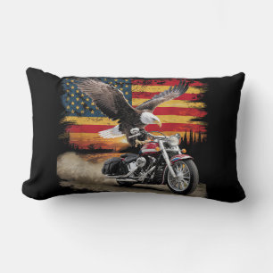 American Flag Motorrad Tshirt USA Flag Biker Ret Lendenkissen