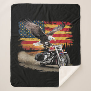 American Flag Motorrad Tshirt USA Flag Biker Ret Sherpadecke