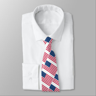American Flag Neck Tie - Patriotic Krawatte
