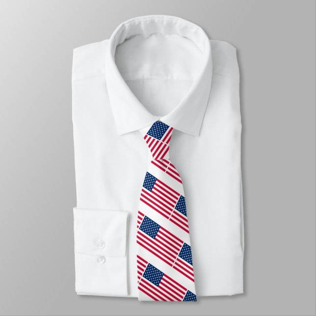American Flag Neck Tie - USA Krawatte (Gebunden)