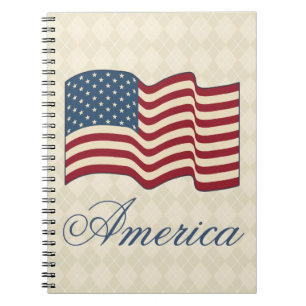 American Flag Notebook School Journal Geschenk Notizblock