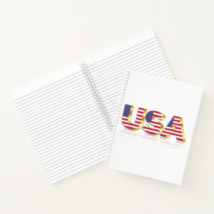 American Flag Notebook USA Notizbuch