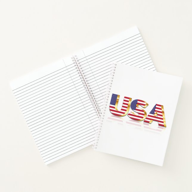 American Flag Notebook USA Notizbuch (Innenseite)