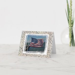 American Flag Notecard Karte