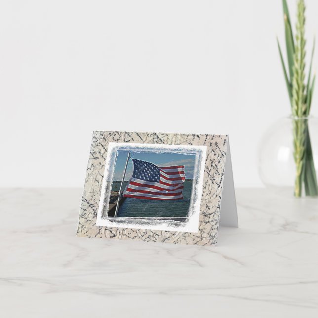 American Flag Notecard Karte (Vorderseite)