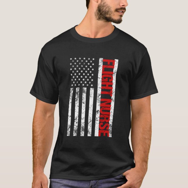American Flag Nurse T-Shirt (Vorderseite)