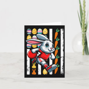 American Flag Oaster Eggs Bunny Playing Bowling Pl Karte