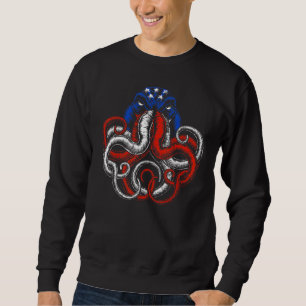 American Flag Octopus Sweatshirt