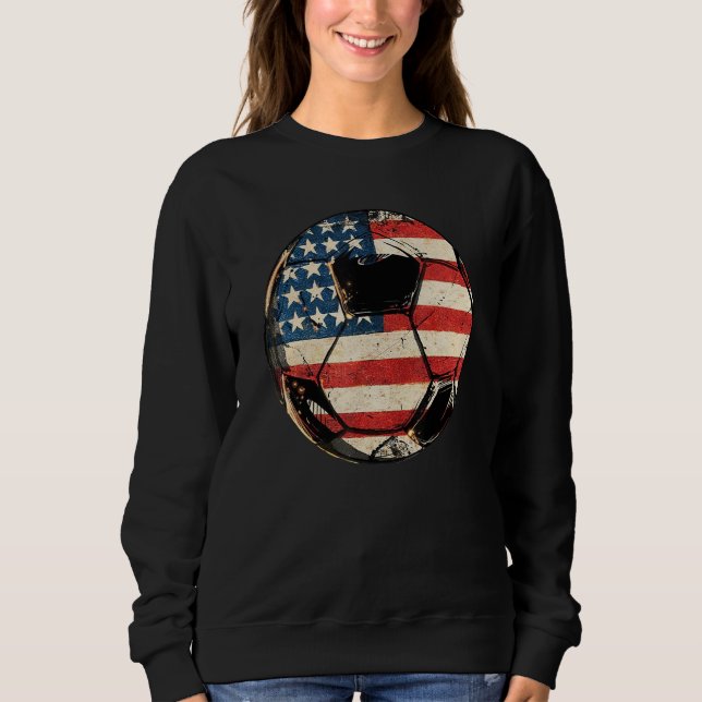 American Flag on Soccer Ball Tee - Soccer Ball Fla (Vorderseite)