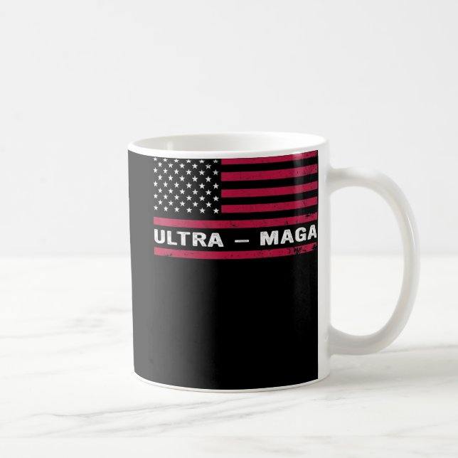 American Flag Outfit Black American Flag Fun Ultra Kaffeetasse (Rechts)