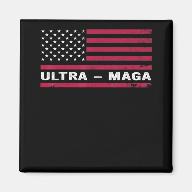 American Flag Outfit Black American Flag Fun Ultra Magnet (Vorne)