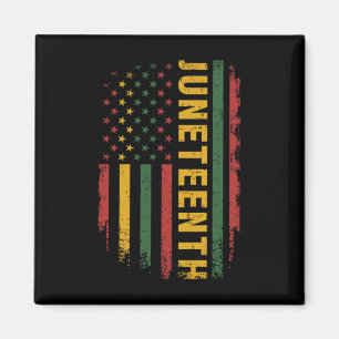 American Flag Pan African Colors for Celebating J Magnet