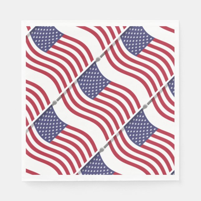 American Flag Paper Napkins Serviette (Vorderseite)