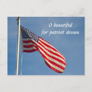 American Flag Patriot Dream Personalize Postkarte
