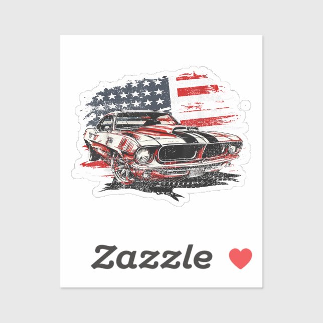 American Flag Patriotic Aufkleber (Blatt)