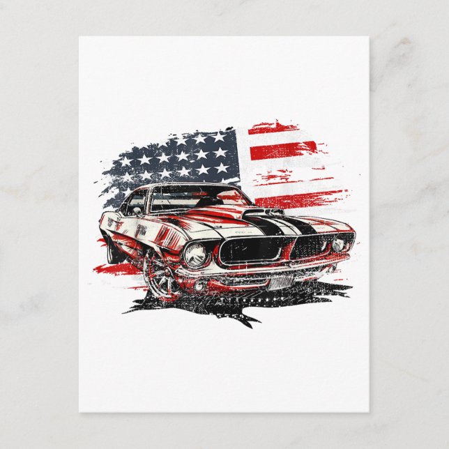 American Flag Patriotic Begleitkarte (Vorderseite)
