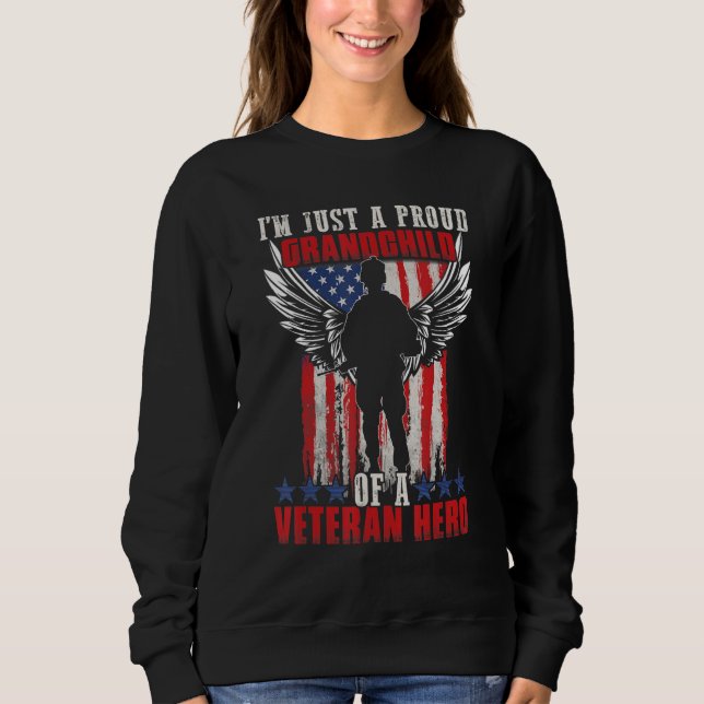 American Flag Patriotic Day Veterans Day for Kids Sweatshirt (Vorderseite)