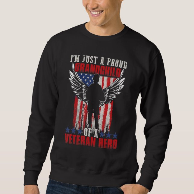 American Flag Patriotic Day Veterans Day for Kids Sweatshirt (Vorderseite)