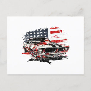 American Flag Patriotic Feiertagspostkarte