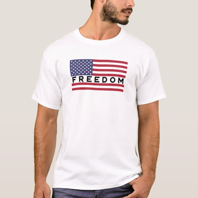 American Flag, Patriotic Freedom, USA Design T-Shirt (Vorderseite)