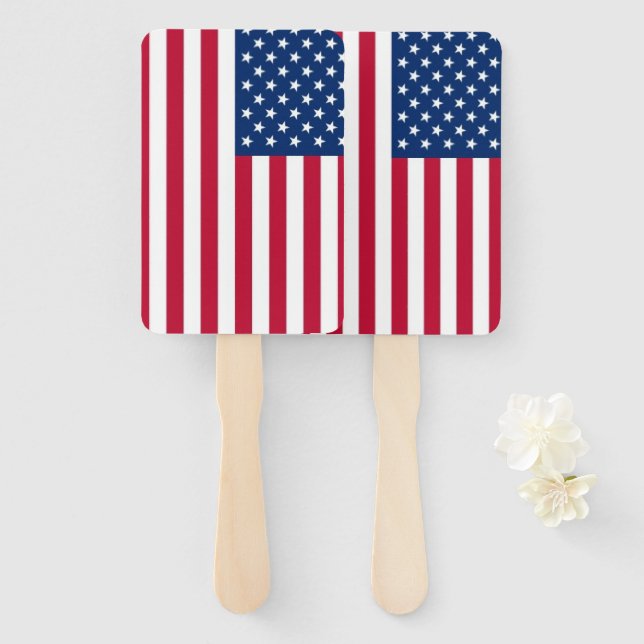 American Flag Patriotic Hand Fans Fächer (Vorne und Hinten)