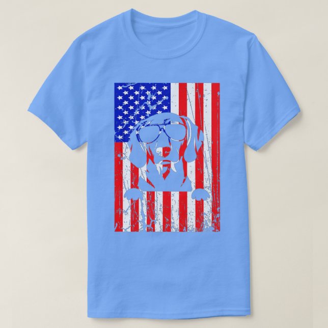 American Flag Patriotic Labrador Retriever Owner 4 T-Shirt (Design vorne)
