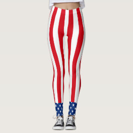 American Flag Patriotic Leggings
