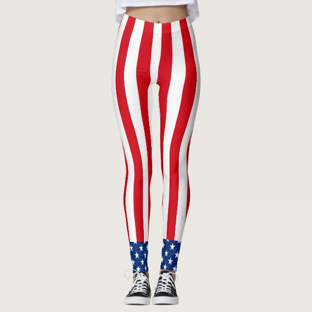 American Flag Patriotic Leggings (Vorderseite)