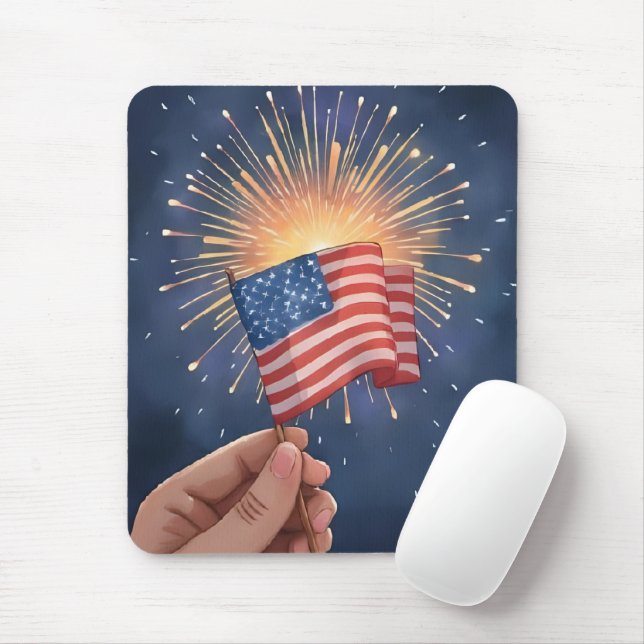 American Flag Patriotic Mousepad (Mit Mouse)