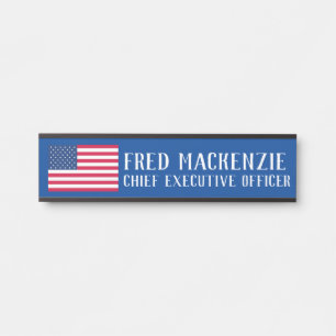 American Flag Patriotic Office Door Sign Türschild