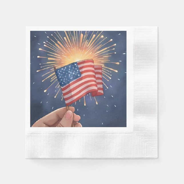 American Flag Patriotic Party Serviette (Vorderseite)