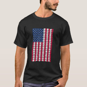 American Flag Patriotic Patriot America USA Mosaik T-Shirt