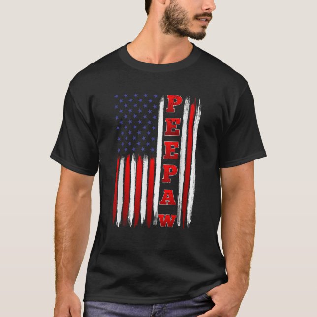 American Flag Patriotic Peepaw Men T-Shirt (Vorderseite)