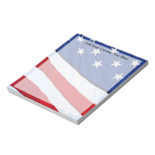 American Flag Patriotic Personalisiert Memo Pad Notizblock