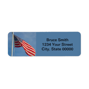 American Flag Patriotic Personalize Rücksendeadres
