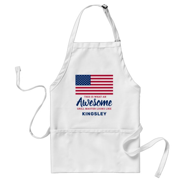 American Flag Patriotic Phantastisch Grill Master Schürze (Vorne)
