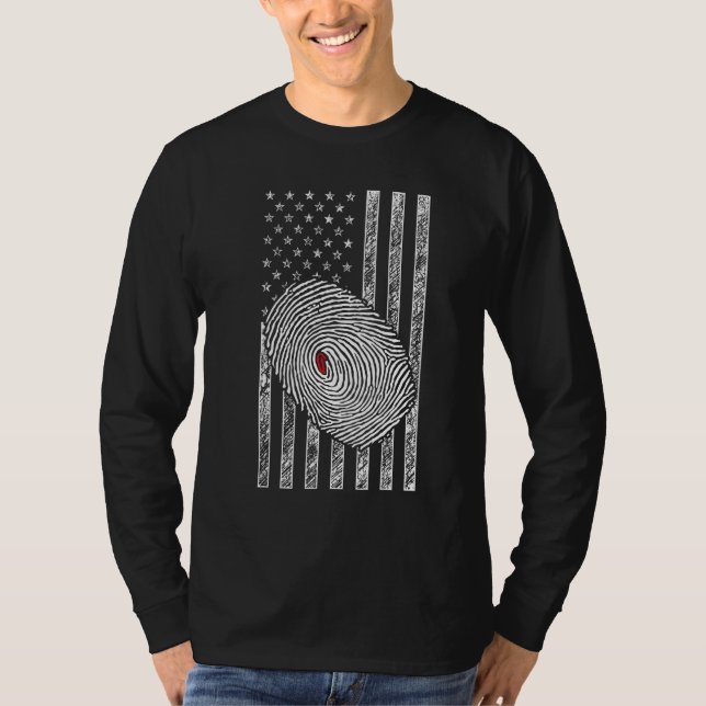 American Flag Patriotic Private Detective Spy Inve T-Shirt (Vorderseite)