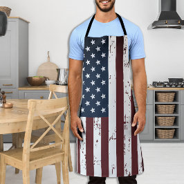 American Flag Patriotic Rustic Stars Stripes GRILL Schürze