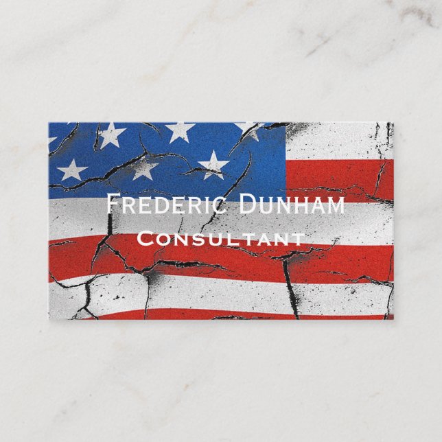 American Flag Patriotic Style Business Cards Visitenkarte (Vorderseite)