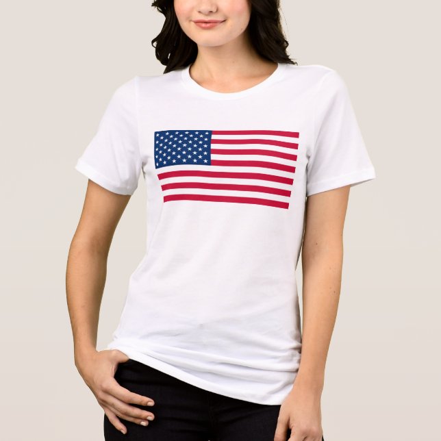 American Flag Patriotic Tri-Blend Shirt (Vorderseite)