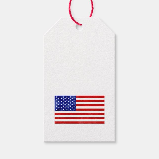 American Flag Patriotic USA Gift Tag Geschenkanhänger (Vorderseite)