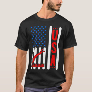American Flag Patriotic USA Männer Frauen schwimme T-Shirt