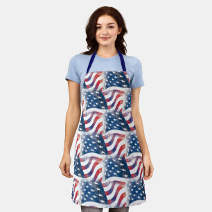 American Flag Patriotic USA Moderner Koch Cook Schürze