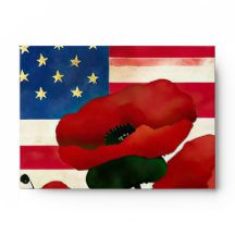 American Flag Pattern Poppy Blume Patriotic