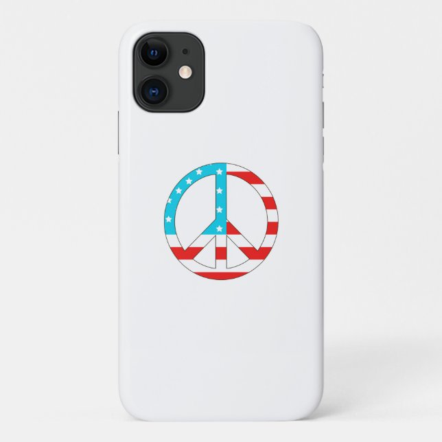American Flag Peace Sign Case-Mate iPhone Hülle (Rückseite)