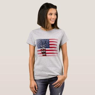 American Flag Peace Sign Womens Shirt