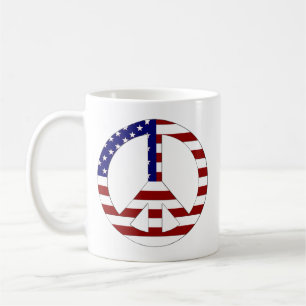 American Flag Peace (USA) Tasse