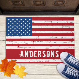American Flag Personalisierte Patriotic Stars Stre Fußmatte