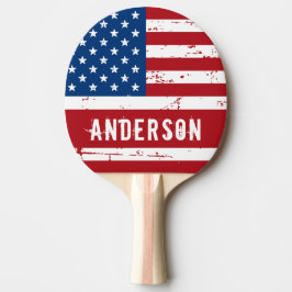 American Flag Personalisierte Patriotic Stars Stre Tischtennis Schläger